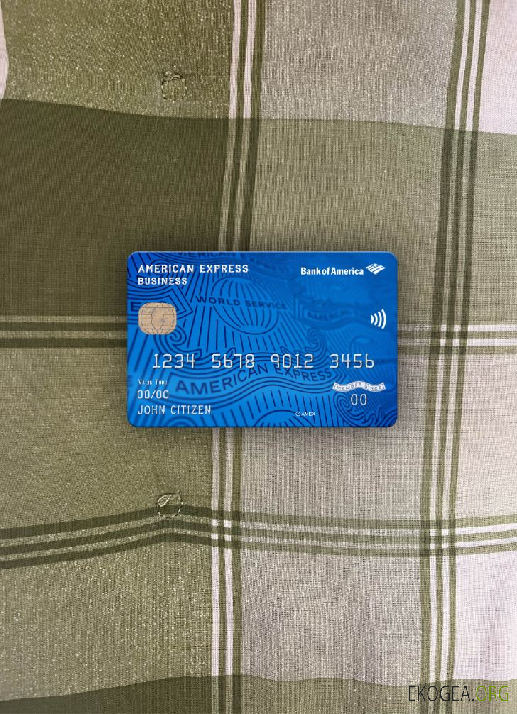 USA Bank of America AMEX carte de visite photolook recto